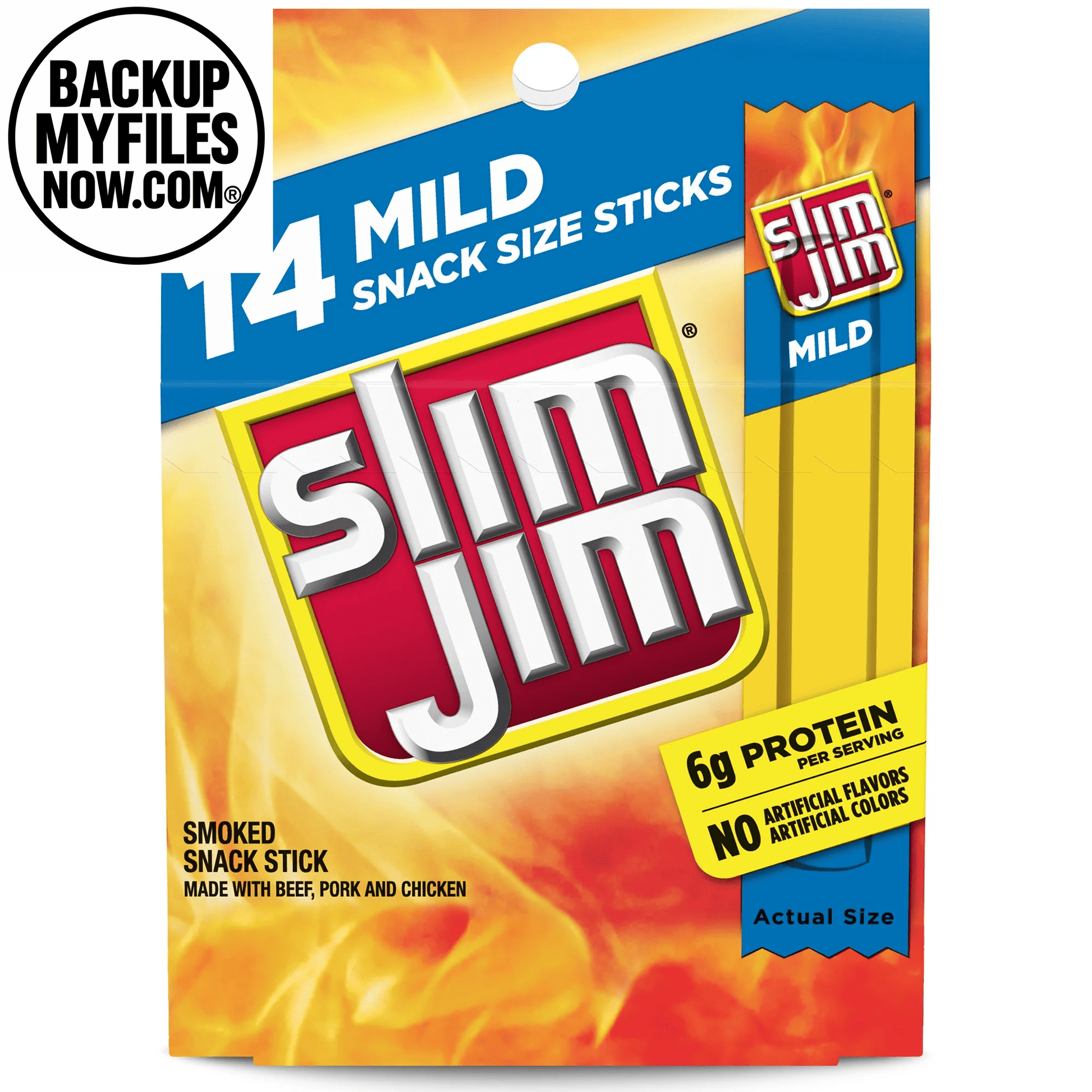 (7 Pack) Slim Jim Smoked Meat Sticks, Mild Flavor, 6G Protein per Serving, Snack Size, 0.28 Oz. (14 Count) - BACKUPMYFILESNOW.COM®