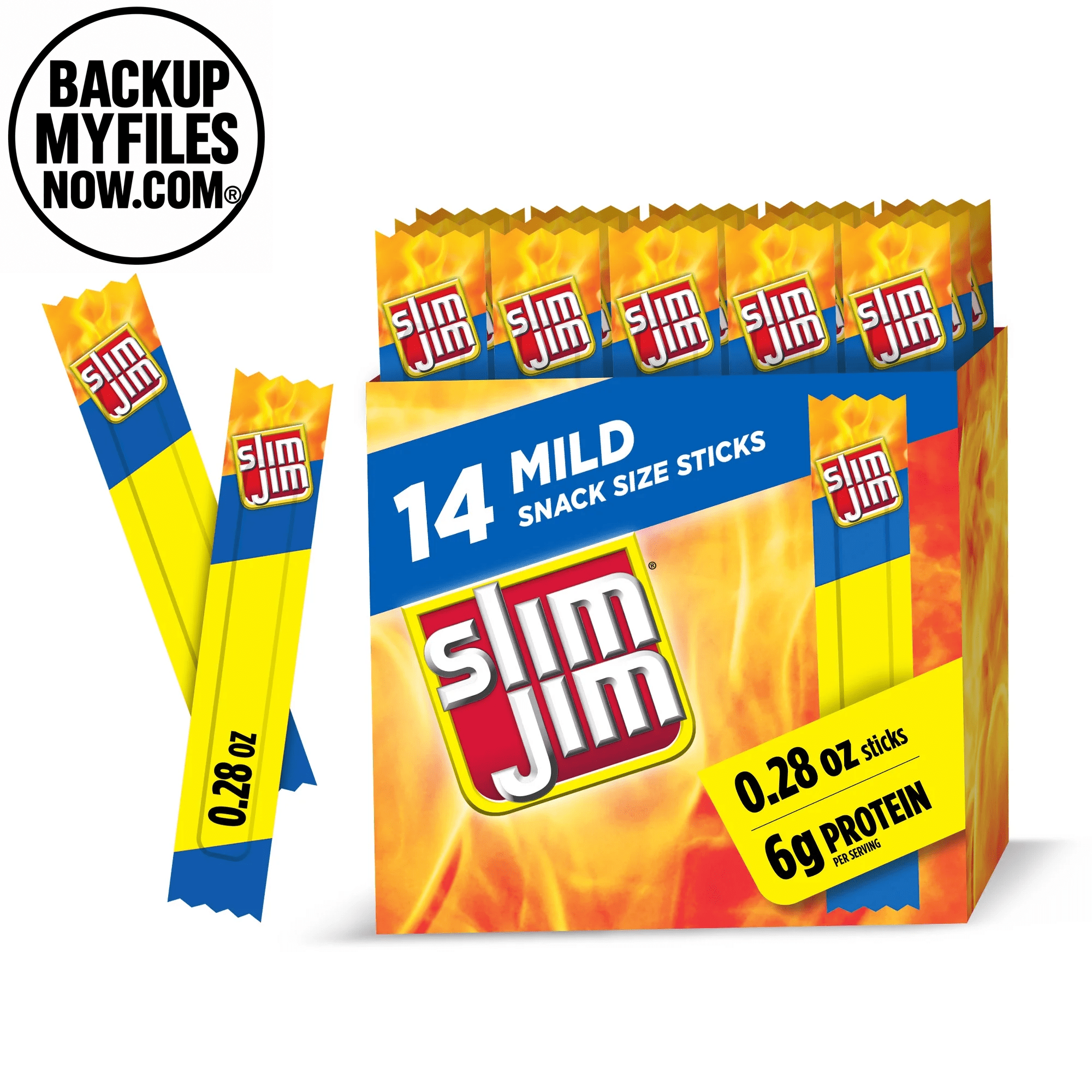 (7 Pack) Slim Jim Smoked Meat Sticks, Mild Flavor, 6G Protein per Serving, Snack Size, 0.28 Oz. (14 Count) - BACKUPMYFILESNOW.COM®