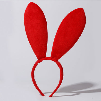 Easter bunny rabbit ears hair headband by My Store, featuring soft pink ears on a white band