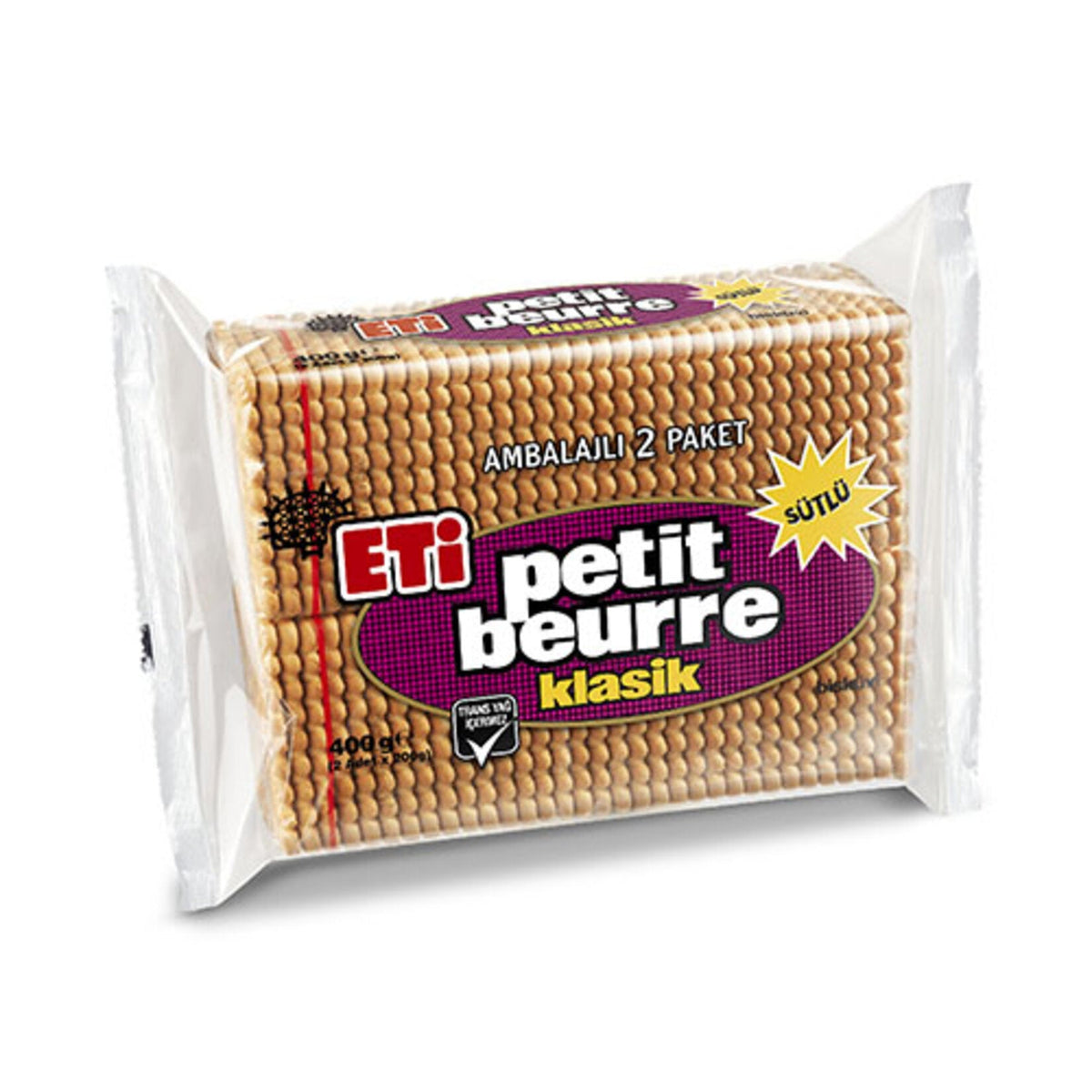 S101 Eti Tea Biscuits Classic snack package, 400g, with an image of golden biscuits on the front.