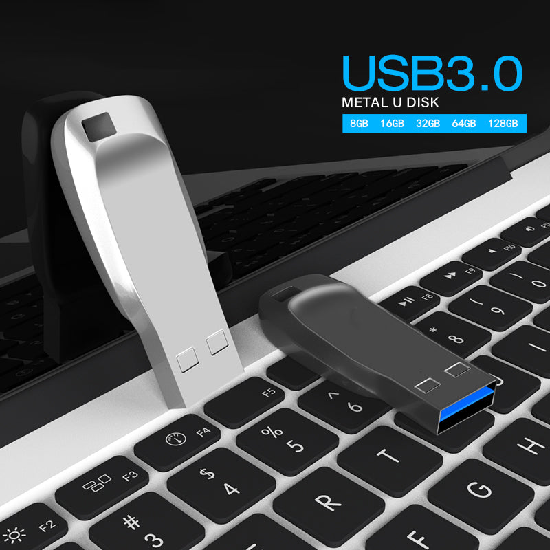 Silver Black Metal U Disk for Convenient File Storage