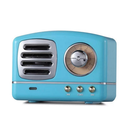 Retro knob wireless Bluetooth speaker with U disk, card radio, portable multi-color design