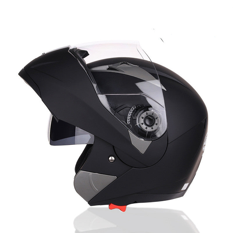 Black motorcycle helmet side view by My Store