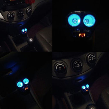 Car charger cigarette lighter adapter in black plastic design