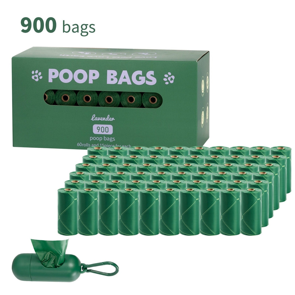 EPI vest with handle dog waste bags and degradable cat litter bags, assorted color packaging