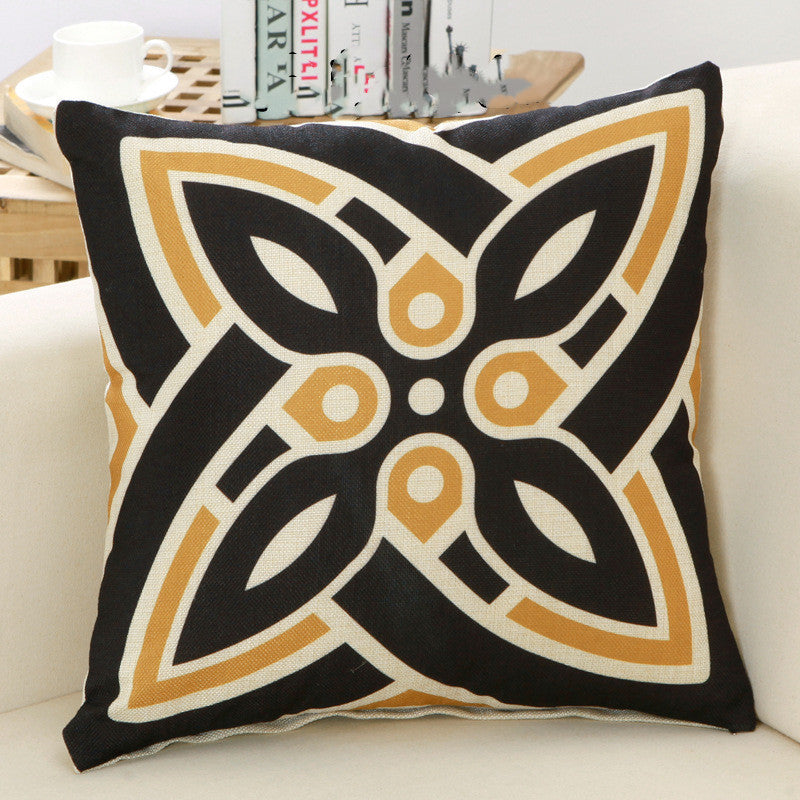Cushion cover sofa backrest pillow in a simple design, shown from the front