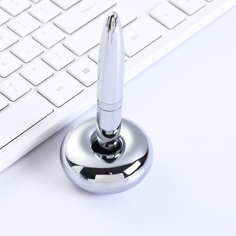 Printable magnetic suspension bracket business office signature pen in blue and white, floating display design