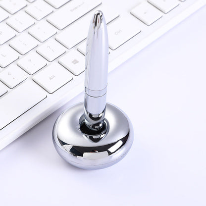 Printable magnetic suspension bracket business office signature pen in blue and white, floating display design