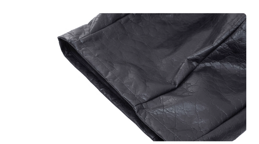 Special-shaped Deconstruction Stitching Pu Leather Pants Men's Autumn