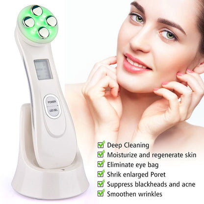 Multifunctional skin rejuvenation care instrument in white with handheld design