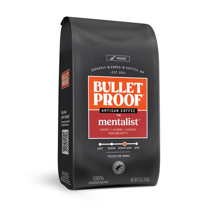 Bulletproof Original Medium Roast Ground Coffee 12 oz pack, three bags, fresh ground coffee with rich aroma and smooth flavor