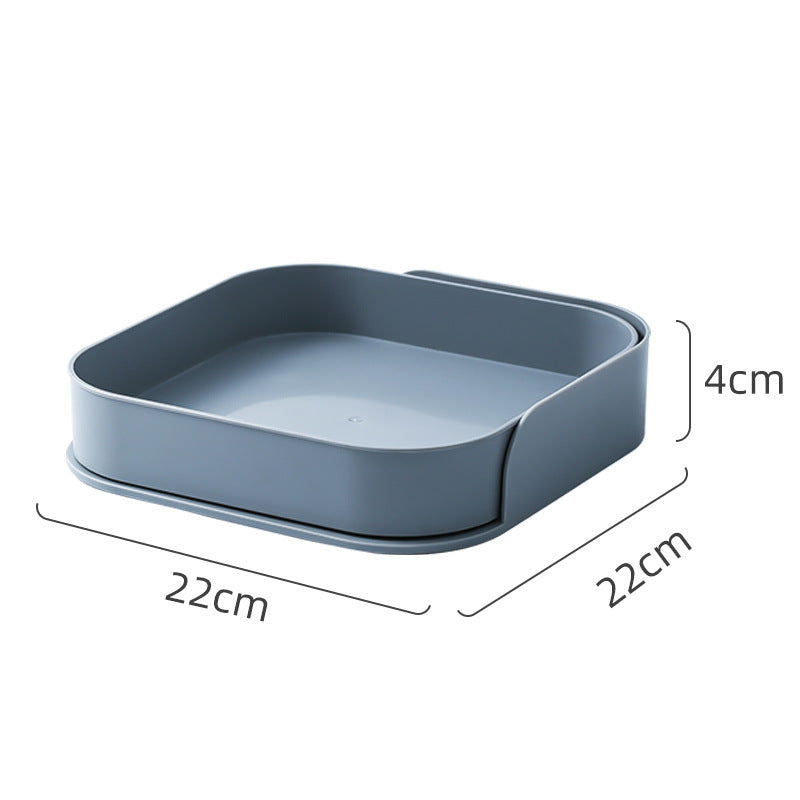Multifunctional rotating shelving condiment storage box with tiered shelves and 360-degree rotating design