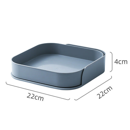 Multifunctional rotating shelving condiment storage box with tiered shelves and 360-degree rotating design