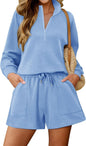 KISSMODA women's lounge set with matching sweatpants and top, casual and comfortable outfit for relaxed wear.