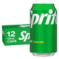 Ten mini cans of Sprite lemon-lime soda, 7.5 fl oz each, showing the colorful branding and product label.