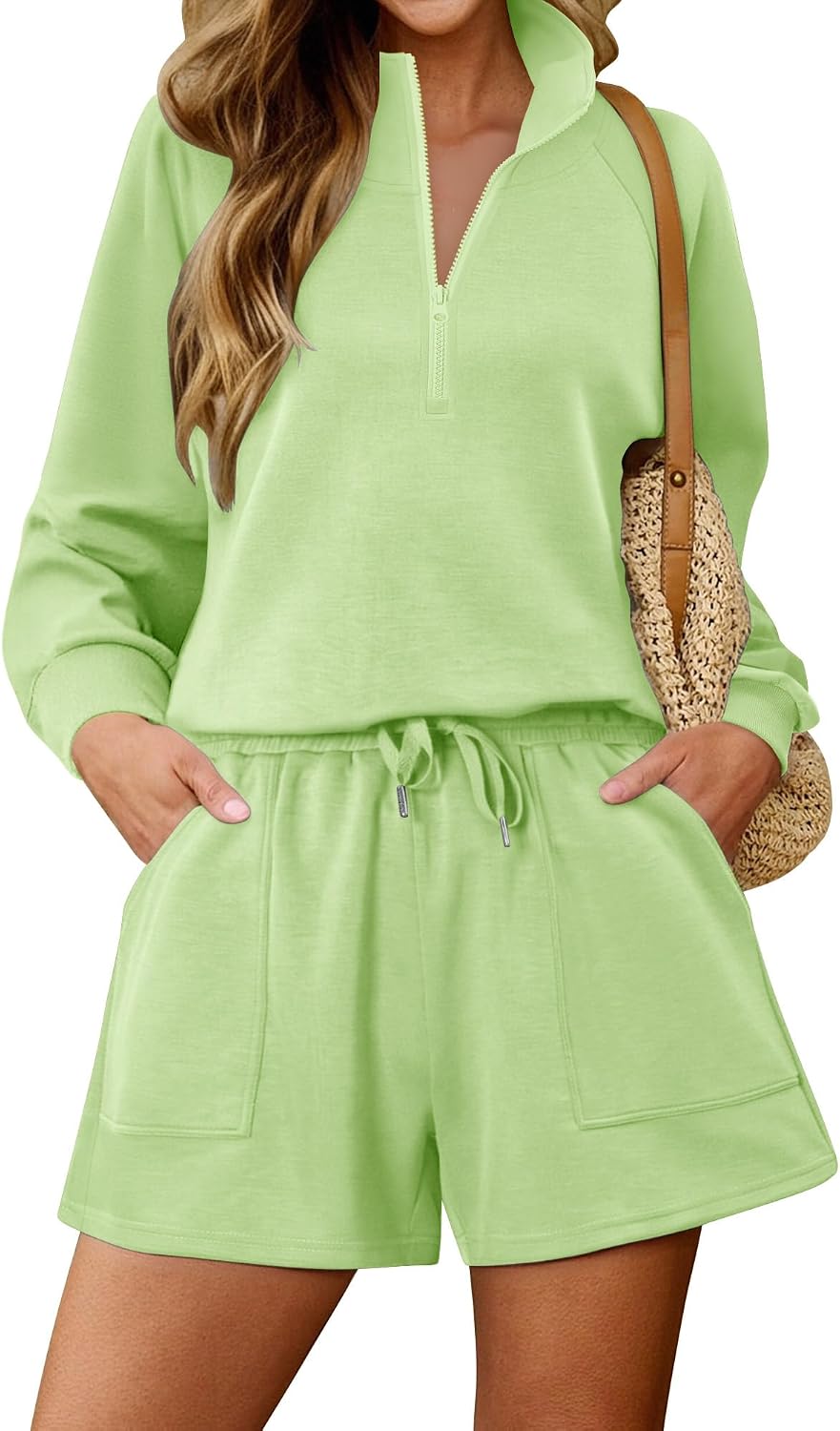 KISSMODA women's lounge set with matching sweatpants and hoodie, comfortable casual outfit for relaxing or lounging.
