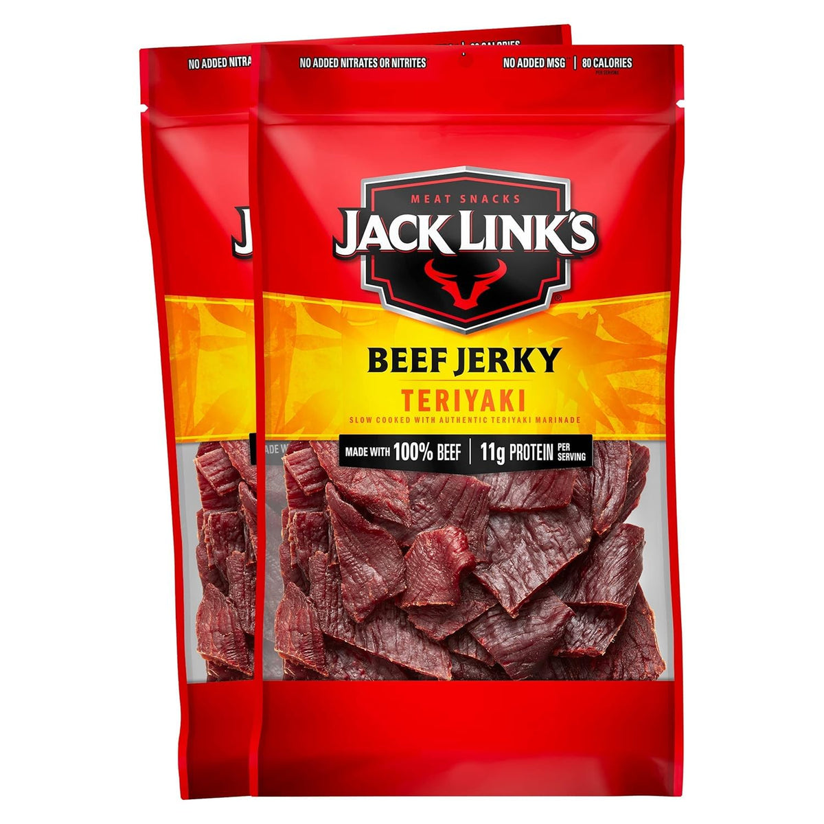 Jack Link's Original Beef Jerky Multipack showing two 9 oz packs of savory beef jerky on a plain background.