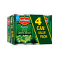 Canned green beans from Del Monte, FRESH CUT BLUE LAKE variety, 14.5 oz cans, 4-pack, showing green beans inside cans.