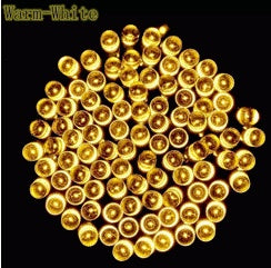 Christmas lights garden LED solar string lights by My Store glowing outdoors