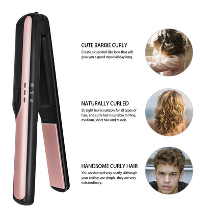 USB wireless charging hair straightener by My Store, shown in a sleek cordless design