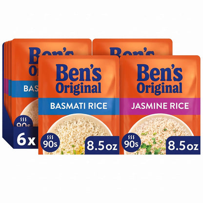 Ben's Original Four Cheese & Cheddar Broccoli Ready Rice microwave meal, 8.5oz pack, featuring cheese, broccoli, and rice.