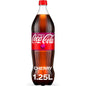 Coca-Cola Cherry soda soft drink cans, 12 fl oz, 12-pack, featuring red cans with cherry and Coca-Cola branding.
