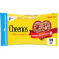 Cheerios gluten-free breakfast cereal in a family size box with round, oat-based cereal pieces on a white background