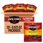 Jack Link's Beef Jerky Variety Pack with 9 packs of 1.25 oz, featuring Original and Teriyaki flavors in resealable bags.
