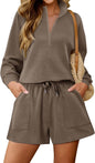 KISSMODA women's lounge set with matching sweatpants and crop top, casual comfortable outfit for relaxed wear