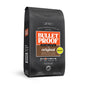 Bulletproof Original Medium Roast Ground Coffee 12 oz, three-pack, featuring ground coffee beans in a clear bag with label.