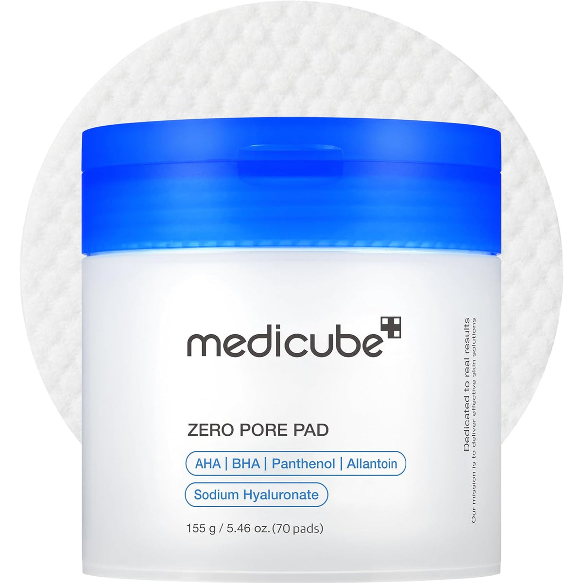 Image of medicube Zero Pore Pad 2.0 toner pads for exfoliation and pore care, displayed with the product packaging.
