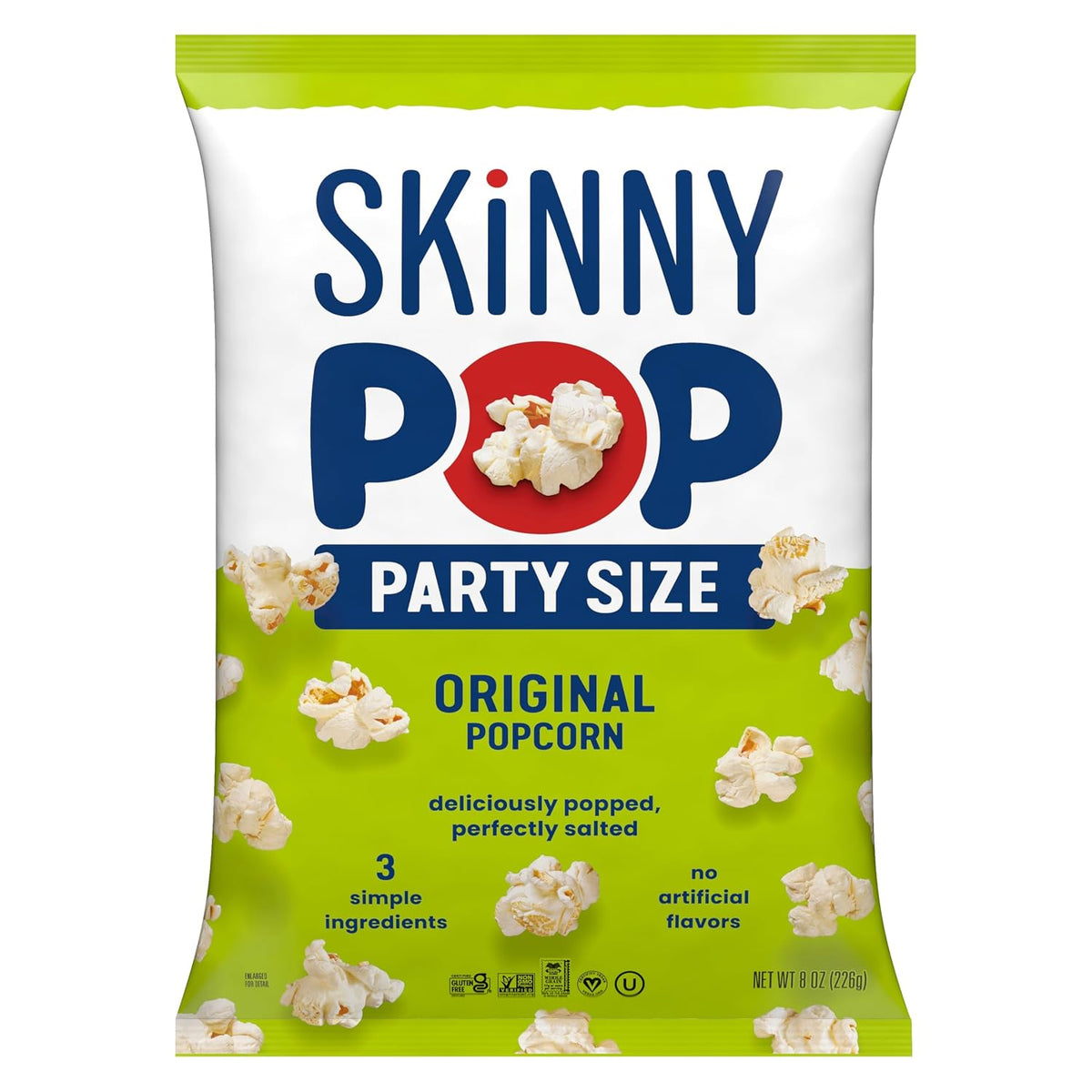 BACKUPMYFILESNOW® White Cheddar Gluten-Free Popcorn in 8 oz bag, whole grain snack with cheesy flavor and crispy texture.