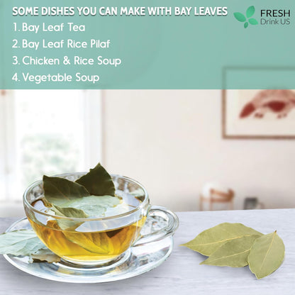 Premium Dried Bay Leaves, Tea Bags, Powder, Bay Leaves Spice, Whole Nice Leaves, Wildcrafted, Fresh Harvested, Bay Leaves For Cooking, Sugar-Free, Gluten Free, Caffeine Free, Vegan