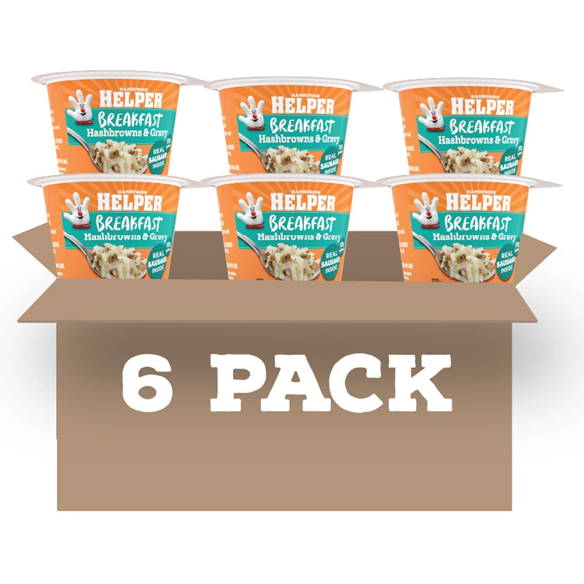 Hamburger Helper Beef Pasta Microwave Cup with cooked pasta and beef, ready in 4 minutes, ideal for quick family meals.