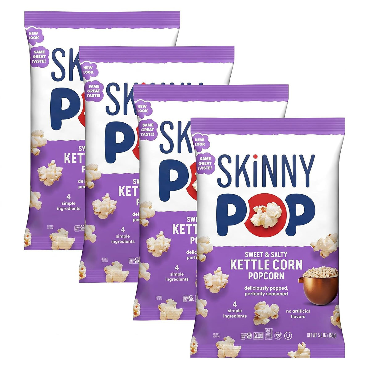 BACKUPMYFILESNOW® SkinnyPop White Cheddar gluten-free popcorn in 8 oz bag, whole grain snack with cheesy flavor and crunchy texture