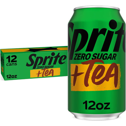 Ten mini cans of Sprite Lemon-Lime Soda, 7.5 fl oz, featuring bright green Sprite branding on aluminum cans.