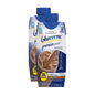 Glucerna diabetes care protein shake in a glass, supporting blood sugar management with high protein content.