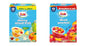 Dole Diced Peaches, Mandarin Oranges & Cherry Mixed Fruit snack cups, 4 oz, 12-pack, featuring colorful fruit pieces in clear cups.