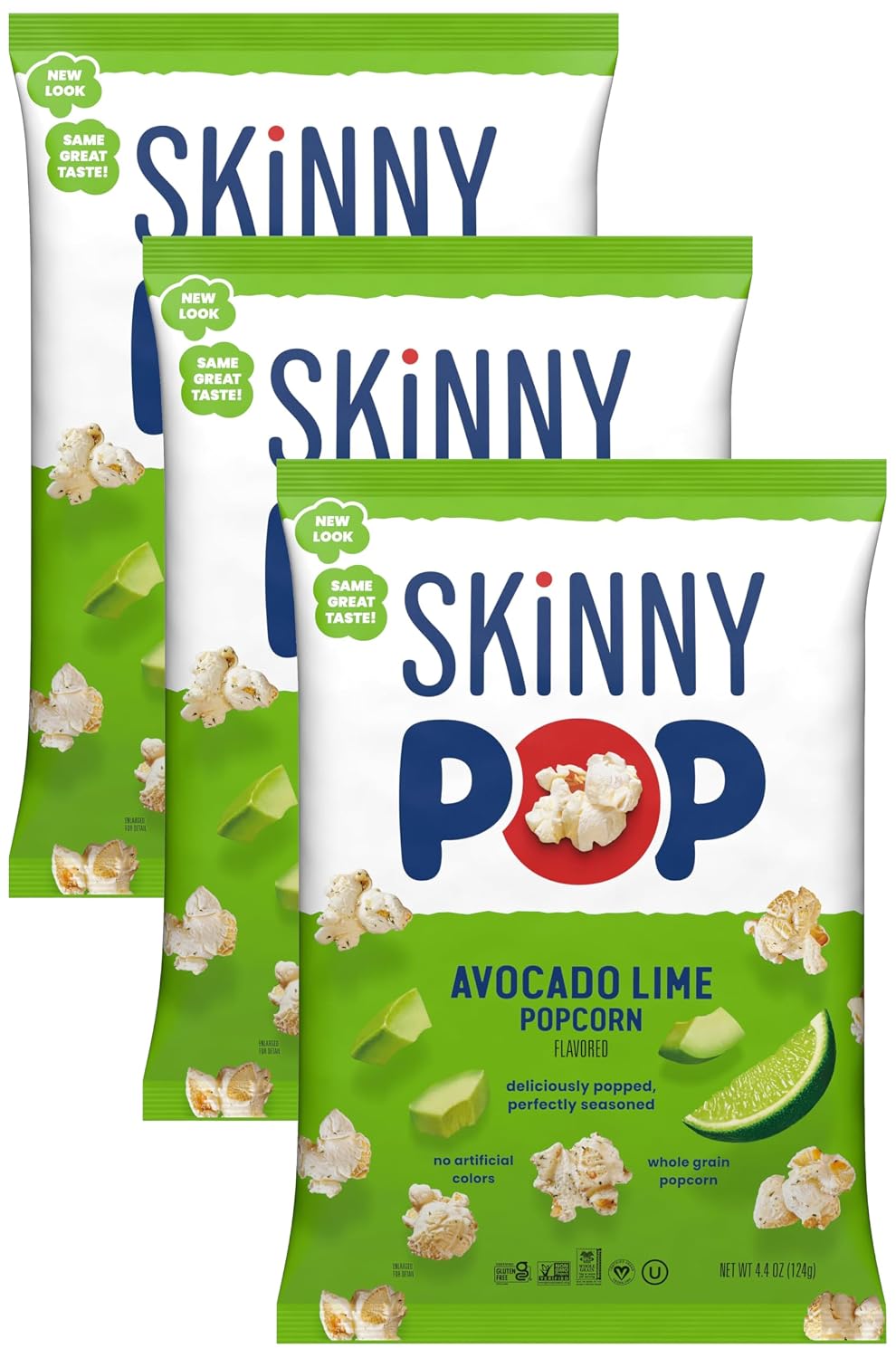 BackUPMYFILESNOW® SkinnyPop white cheddar gluten-free popcorn in an 8 oz bag, showing the snack with cheesy flavor and whole grain texture.