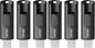 Three BACKUPMYFILESNOW® Lexar A30E USB 3.2 Gen 1 flash drives, 32GB each, shown with silver and black design.