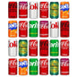 Coca-Cola soda variety pack with 24 assorted mini cans including Coke, Cherry Coke, Diet Coke, Coke Zero, Fanta, Sprite, and Seagram’s Ginger Ale.