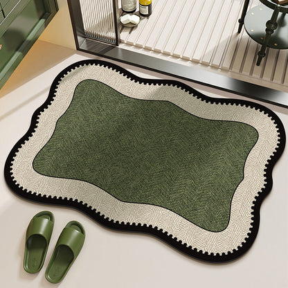 Water-absorbent non-slip quick-drying shower mat by My Store, textured surface shown close-up