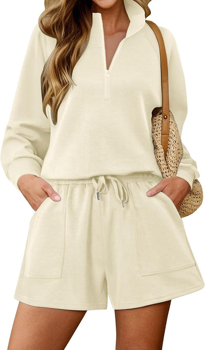KISSMODA women's lounge set with matching sweatpants and crop top, comfortable casual outfit for relaxing or lounging.