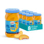 Dole jarred sliced peaches in a 23.5 oz pack, showing a clear jar filled with golden peach slices in syrup.