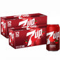 12-pack of Dr Pepper 7UP cherry flavored soda cans, 12 fl oz each, featuring red cherry soda cans with 7UP branding.