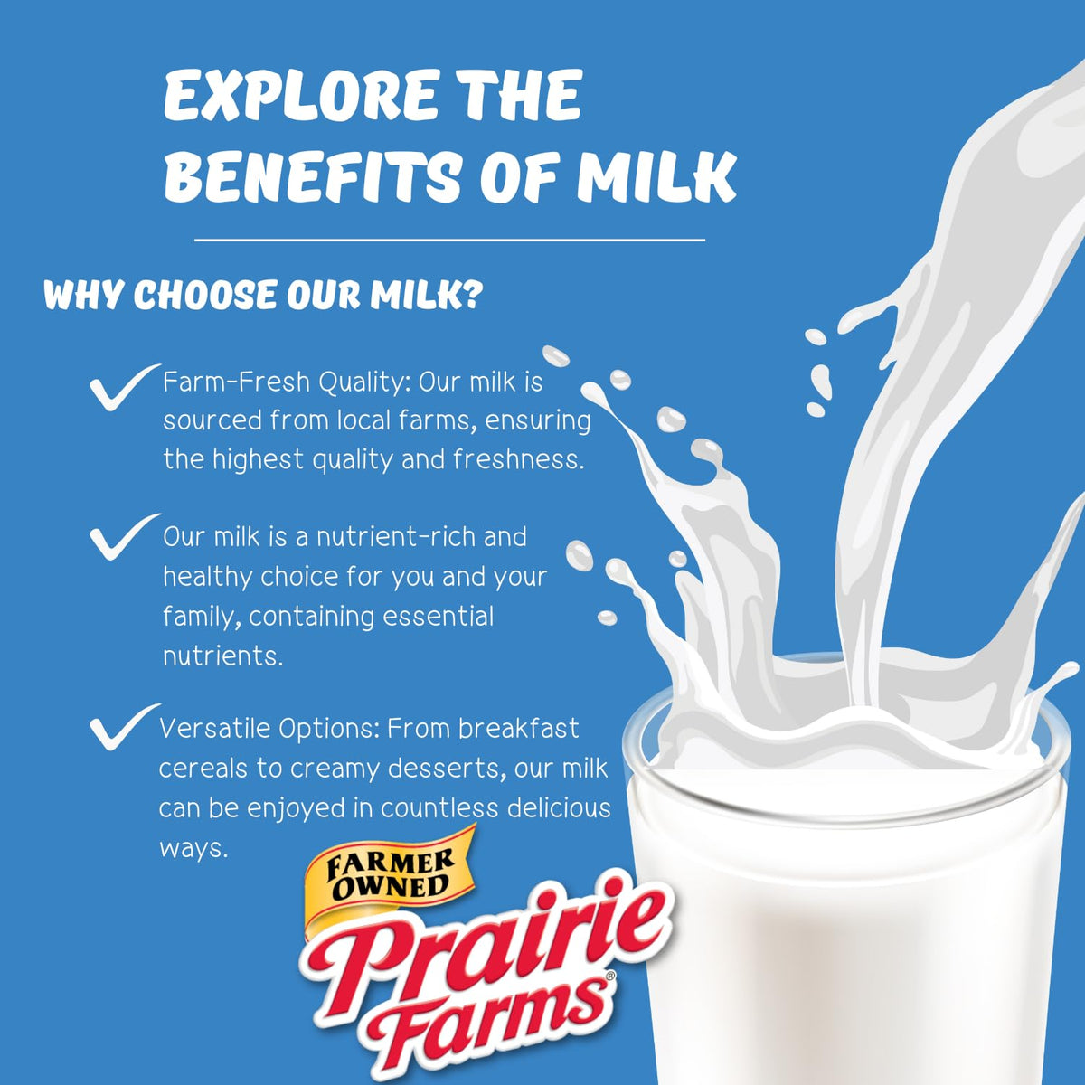 Prairie Farms 1% low fat shelf stable milk box, 8 fl oz, ultra pasteurized, Vitamin D, preservative and hormone free, Kosher.