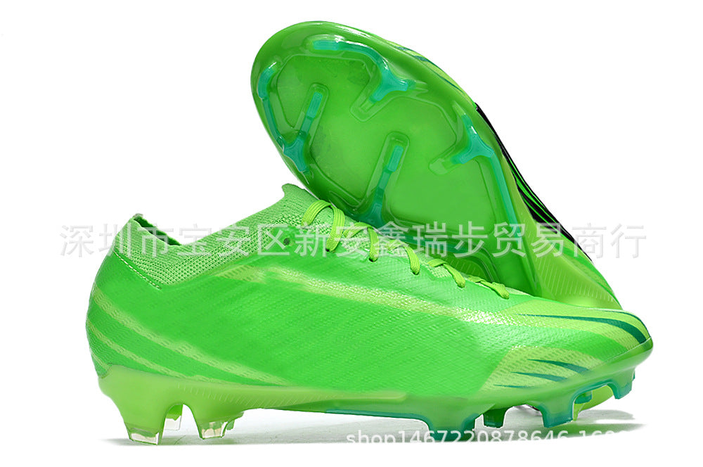 Men's waterproof knitted FG stud soccer shoes with built-in full air cushion sole