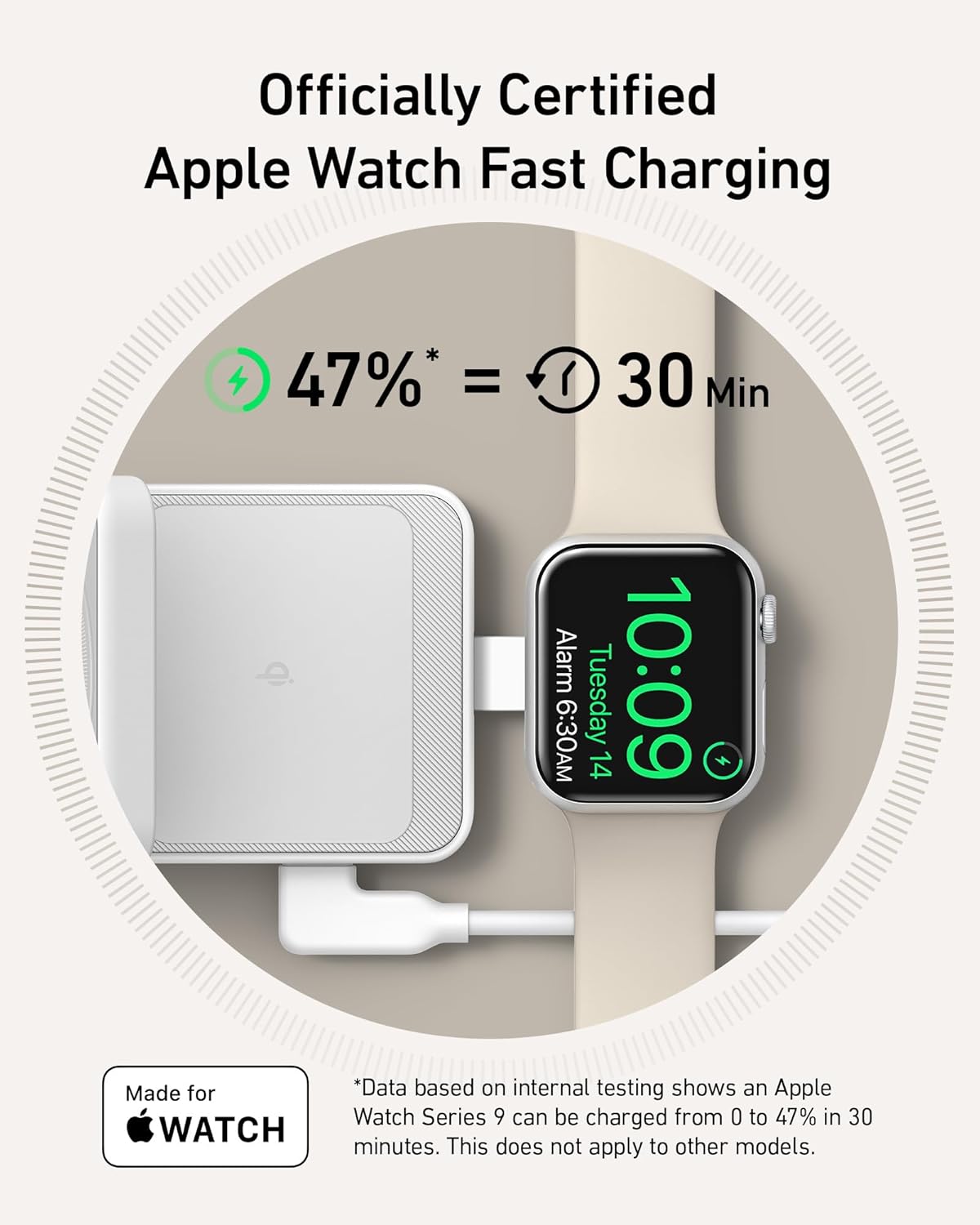 Anker MagGo wireless charging station, foldable 3-in-1 design with multiple charging pads and magnetic connectors for smartphones and accessories.