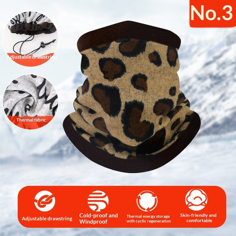 Outdoor multi-functional thermal neck gaiter in soft stretch fabric for cold-weather activities