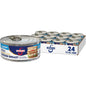 Swanson White Premium Chunk Canned Chicken in Water, 4 cans of 2.4 oz each, stacked with labels visible.
